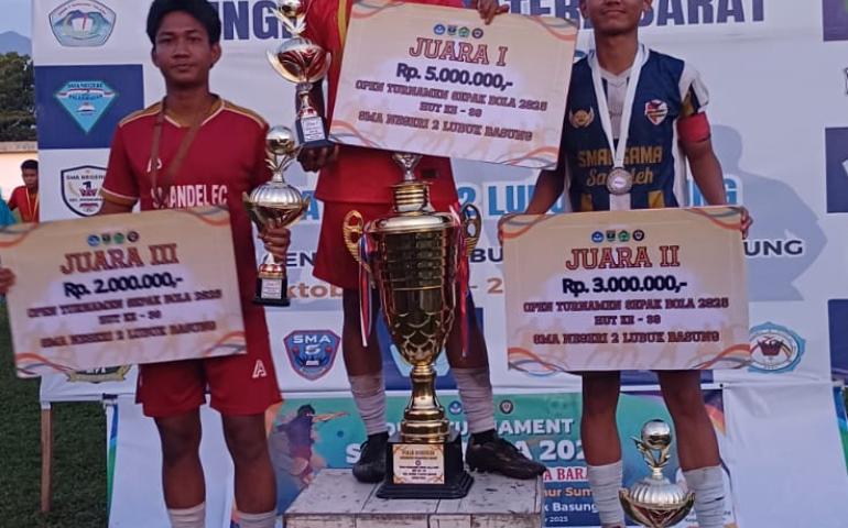 Sang juara Turnamen sepak bola SMAN 2 Lubuk basung